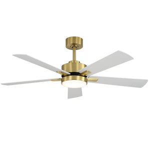 Sofucor 52" Two-tone Polywood Ceiling Fan with Light
