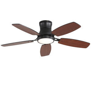 Sofucor 42" 2-Color Blade Low Profile Ceiling Fan with Light