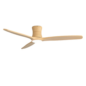 Sofucor 52" Coastal Low Profile Wood Ceiling Fan with Light & Remote