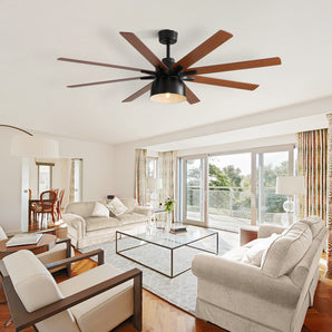 [Final Sale]52" Plywood Ceiling Fan With Light