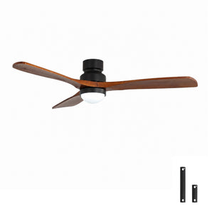 Sofucor 52" Modern Solid Wood Ceiling Fan with Light Dual Mount Design
