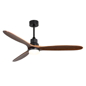 60" High Efficient Wood Ceiling Fan With Light