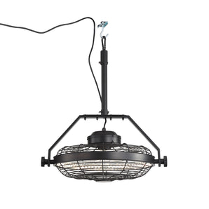 Sofucor New IP55 Waterproof 21" Outdoor Plug-In Caged Ceiling Fan with Light
