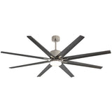 Brushed Nickel With Dark Grey Blades