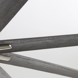 Brushed Nickel With Dark Grey Blades