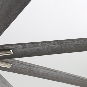 Brushed Nickel With Dark Grey Blades