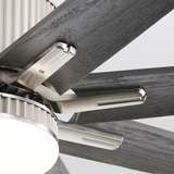 Brushed Nickel With Dark Grey Blades