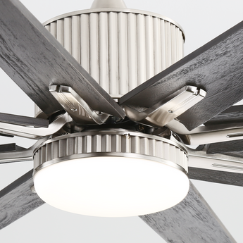 Brushed Nickel With Dark Grey Blades