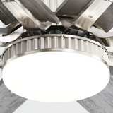 Brushed Nickel With Dark Grey Blades