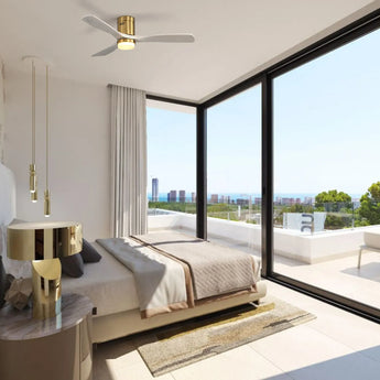 Gold Body Gray Wood Grain Blades