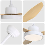 White with Wood Grain Blades
