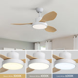 White with Wood Grain Blades