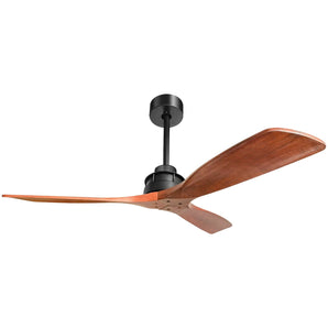 60″ Soild Walnut Wood Ceiling Fan